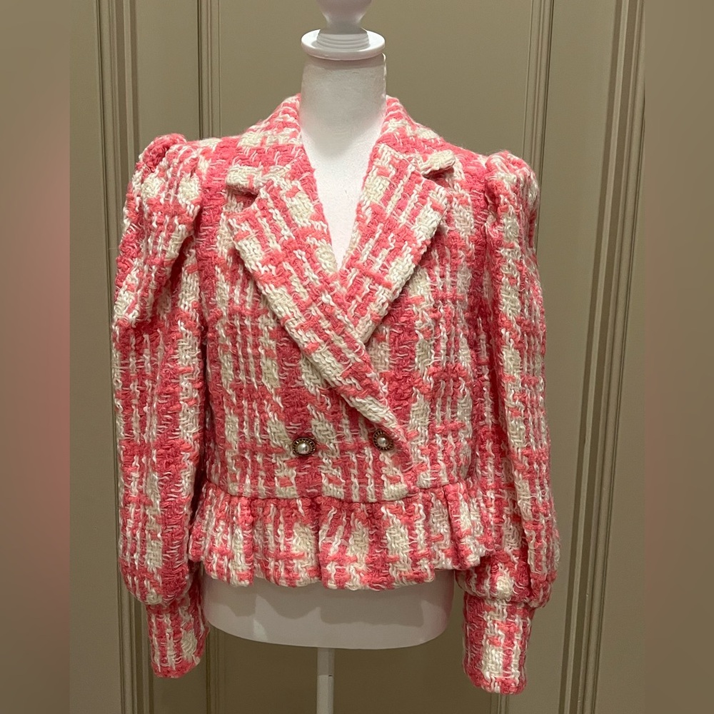 LoveShackFancy. BRAELYNN CROP JACKET
MAJESTIC PINK Size L Brand New